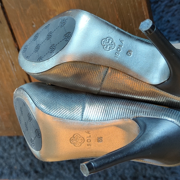 Isola Coral platform Cintoia printed leather heels 6.5 - Picture 8 of 11